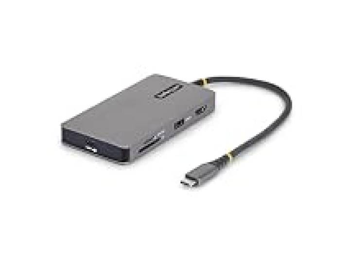 StarTech Adaptateur Multiport USB-C 9-en-1, HDMI 4K 60Hz, 140W Power Delivery, USB 10Gbps, GbE, Slots SD/MicroSD, Mini Dock