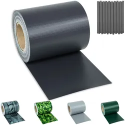 tectake® Sichtschutzstreifen, für Einzelstab- und Doppelstabmatten-Zäune, blickdicht und extrem reißfest, leichte Montage, inklusive Befestigungsclips