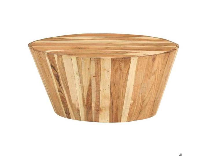 Elégance Table - HUABLBO - Table basse de salon - Ø65x31 cm Bois d'acacia solide &24409