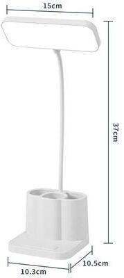 Inspire Select LED Desk Lamp With Pen Holder & Phone Stand Dimmable USB Study Light usb Plug in 0 5w
