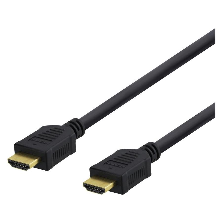 Deltaco HDMI-1005D - HDMI med Ethernet (0.50 m) (HDMI-1005D)