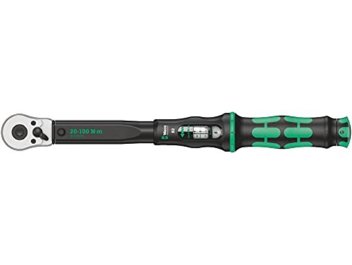 Wera 05075611001 Clé dynamométrique à cliquet Click-Torque B 2\, 3/8\ \, 20-100 Nm Vert