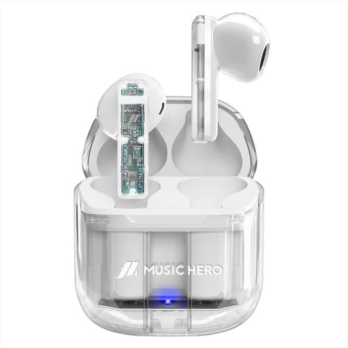MUSIC HERO Auricolare Bluetooth Mhtwsicybtw-bianco