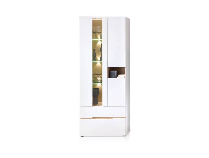 MAILAND Vitrine, Material Dekorspanplatte, Weiss