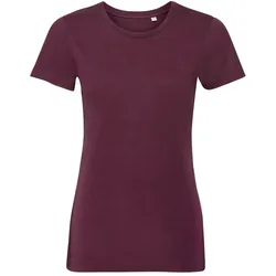 Russell Ladies Pure Organic T-Shirt, burgundy, XS