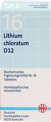 DHU-Arzneimittel GmbH & Co. KG BIOCHEMIE DHU 16 Lithium chloratum D 12 Tabletten 200 St 02581202