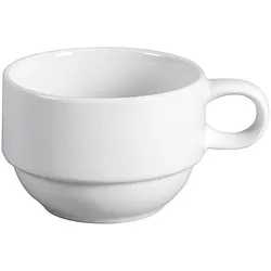 6x Gretsch, Tasse, Kaffeeobere Classico stapelbar 210ml weiss (210 ml, 6x)