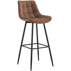 CLP Barhocker Dartford Samt   Farbe: braun, Material: Samt