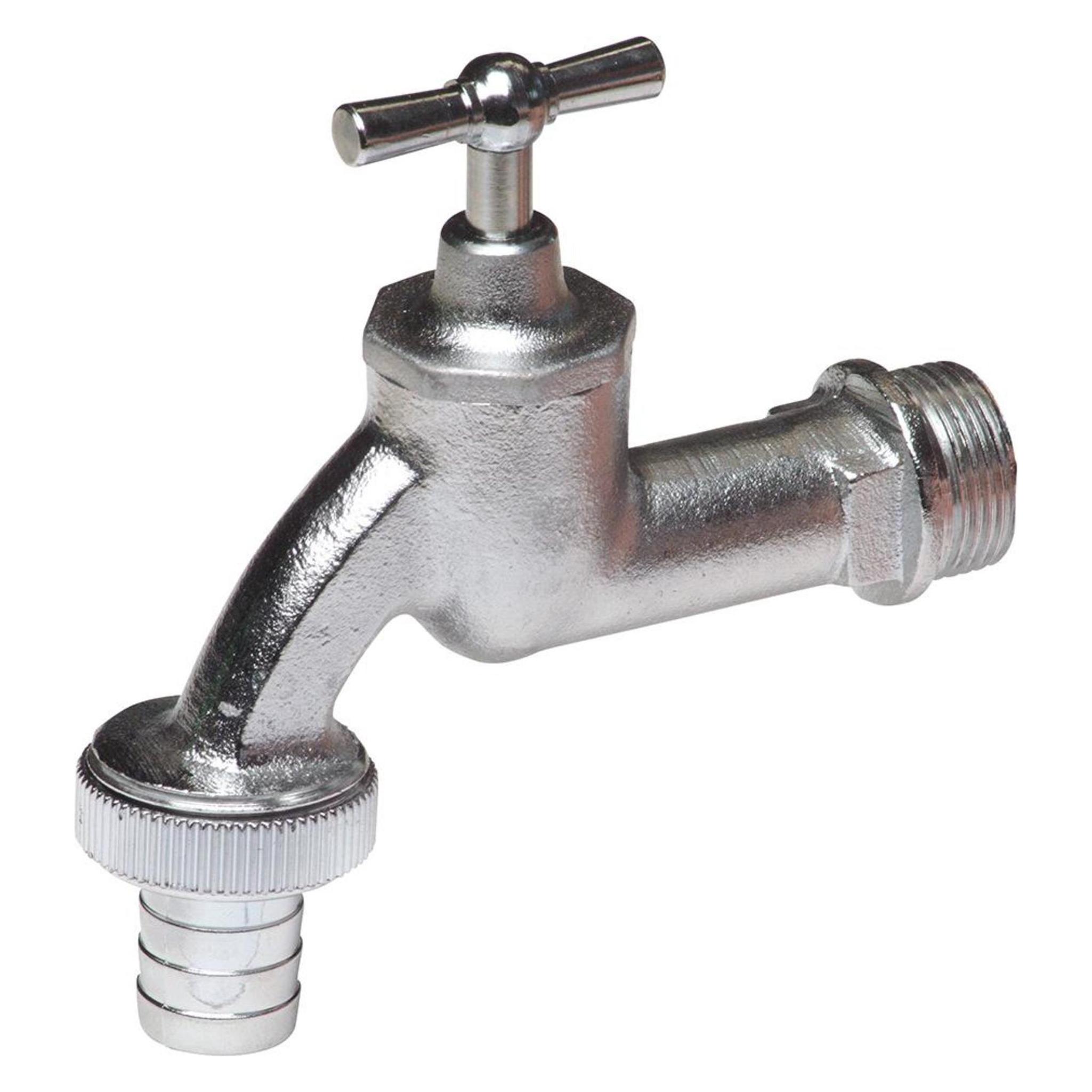 Magni Wasserhahn Messing matt verchromt mit Auslauftülle 3/4 Zoll (12.70 mm) (4047883017585)