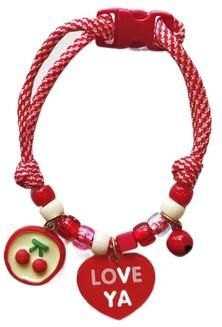 Inspired Living Colorful Braided Adjustable Pet Necklace With Bells For Cats And Puppies j