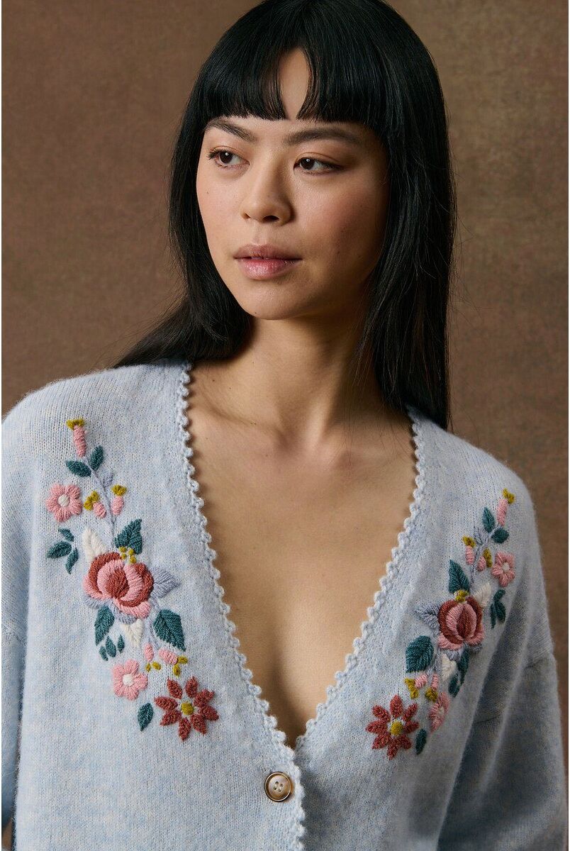 LOUISE MISHA Cardigan col V brodé, LUNAMI