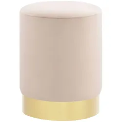 vidaXL Hocker Aprikose und Golden Samt