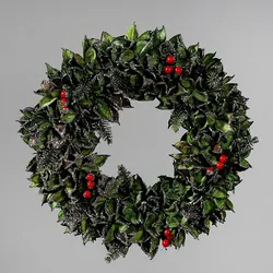 dpi Weihnachtskranz, Adventskranz, künstlich, 34 cm