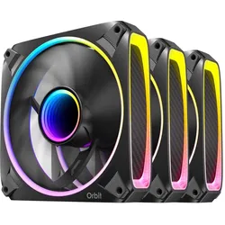 Antec Orbit 120 ARGB - Noir (120 mm, 3x), PC Lüfter, Schwarz