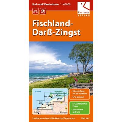 Rad- und Wanderkarte Fischland-Darß-Zingst, Karte von , Klemmer-Verlag, 978-3-940175-08-3