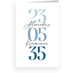 Einladungskarte Kommunion: Happy Day in Weiß