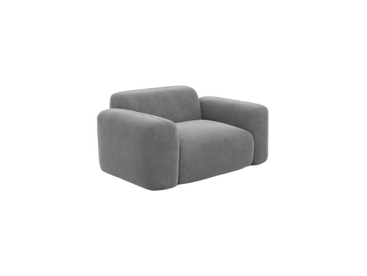 Design Loungesessel „Aras“ mit Samtbezug Samtbezug Dunkelgrau BLOOMINGLOFT Collection