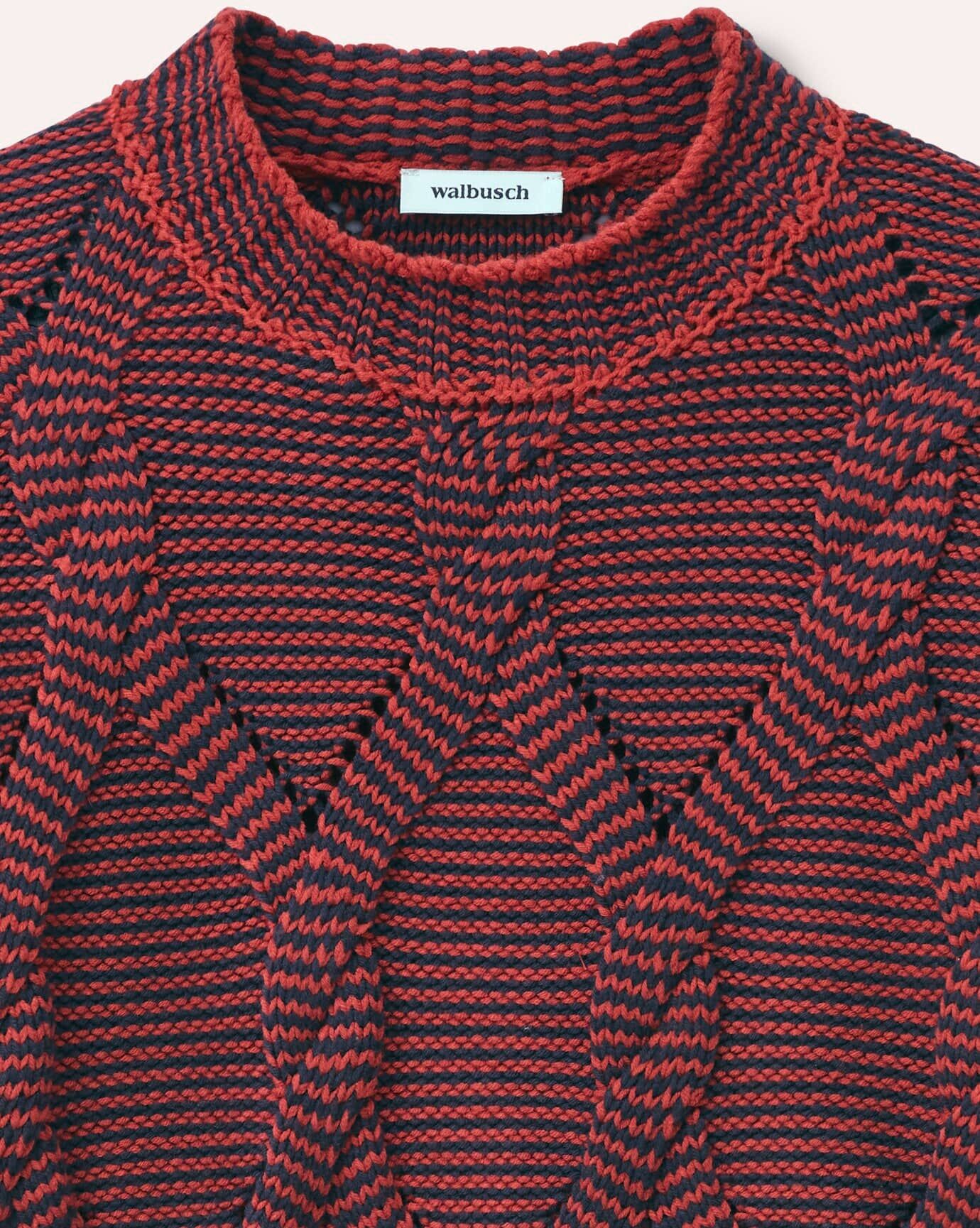 Walbusch Zopfpullover in Baumwollmischung, normale Größen, Farbe Orange, 48, Zopfmuster modern & zeitlos Damen