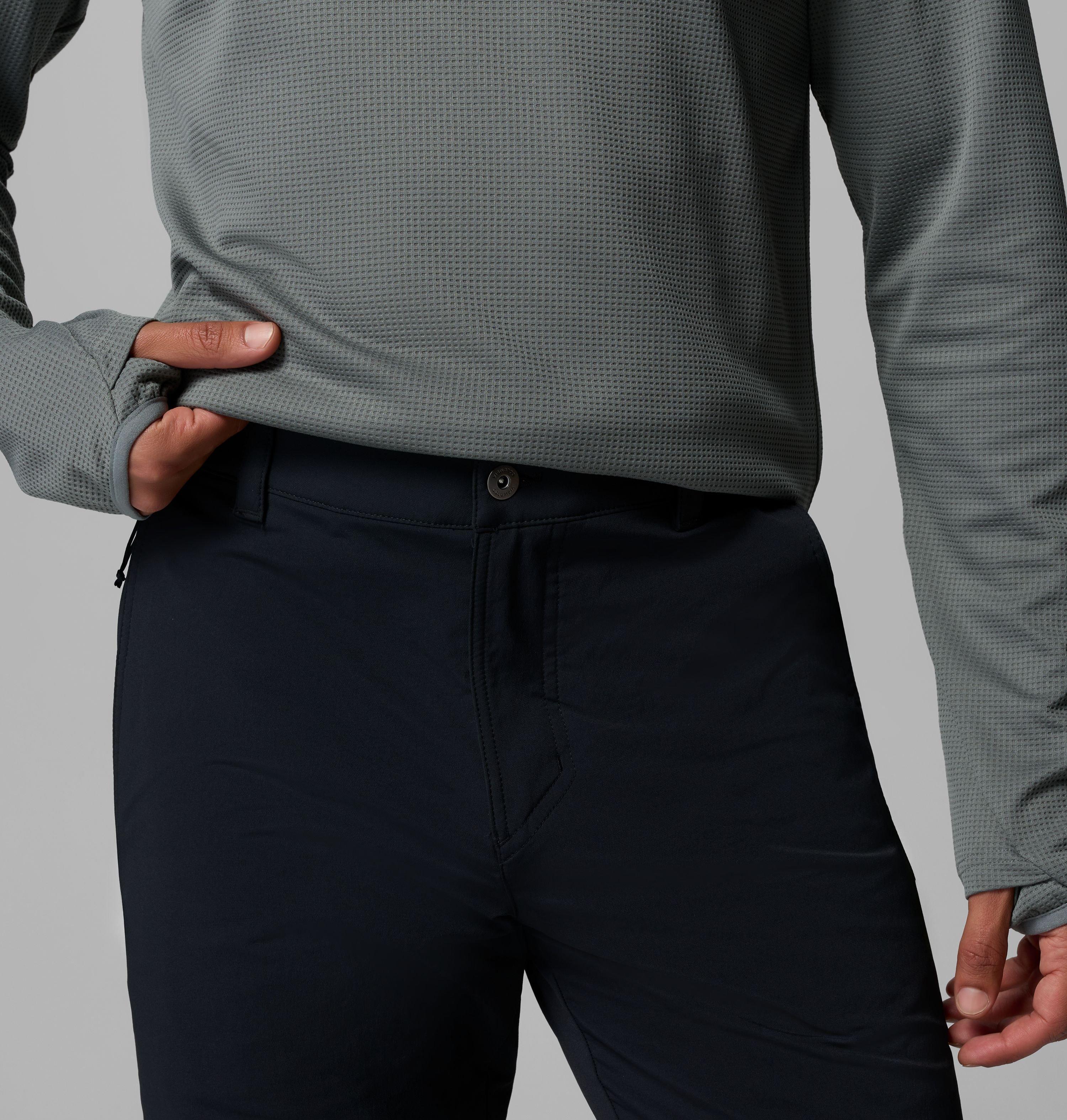 Outdoorhose COLUMBIA "ROC Tech Warm Chino", Herren, Gr. 28, Länge 32, schwarz, Obermaterial: 95% Nylon, 5% Elasthan, Hosen Outdoorhose, für Trekking ausgelegt, atmungsaktiv, schnell trocknend schwarz 28, Länge 32