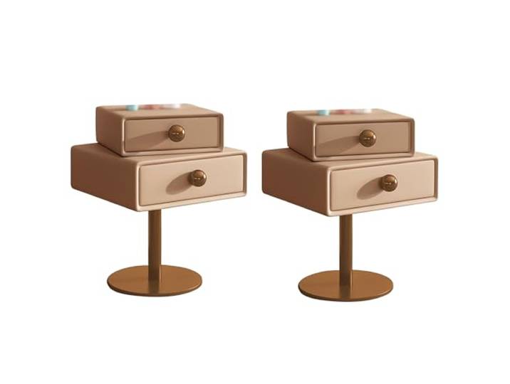 ZXDGsdrdtW Nachttisch, Hoher Sofa-Beistelltisch, Kleiner Nachttisch(Light Brown,40x40x60cm)
