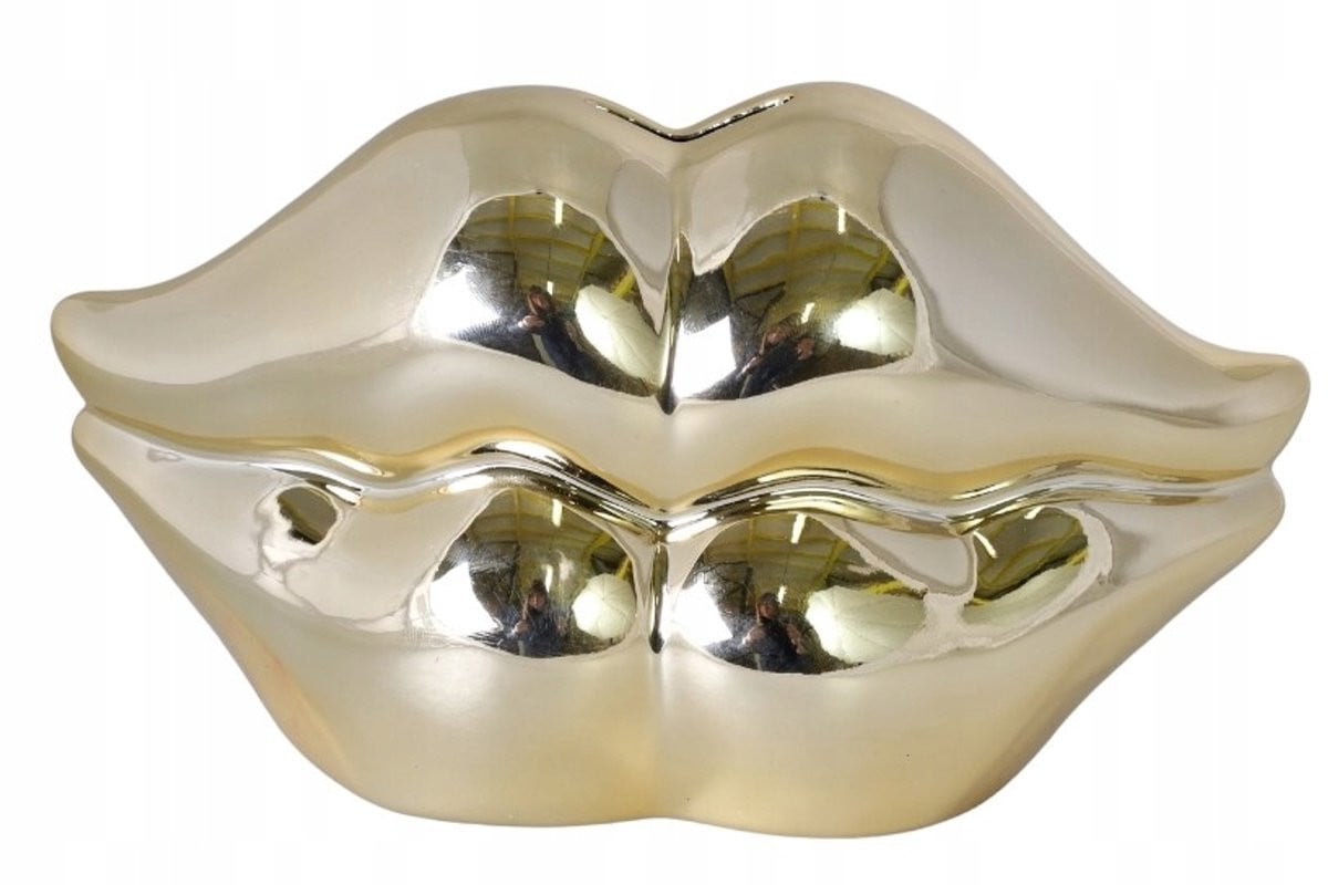 Gouden Keramische Spaarpot met Luxe Mond Design