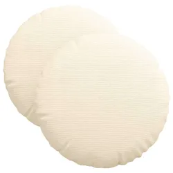 vidaXL Sitzkissen 2 stk. Cordstoff Creme Ø 40 cm