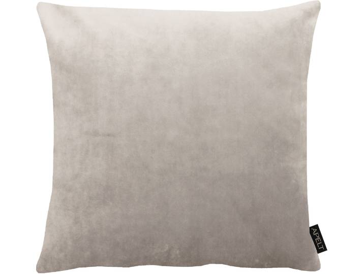 Dekokissen APELT Castello, Uni Samt Gr. 2, grau (hellgrau, unifarben), B:46cm L:46cm, Bezug: 100% Polyester, Dekokissen_Sitzkissen_Kissenhüllen, Dekokissen, Kissenhülle ohne Füllung, 1 Stück