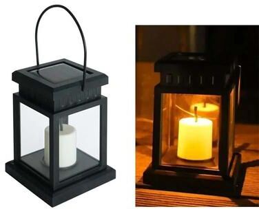 Uplifted Goods Solar Outdoor Pendant Light Iron Hollow Out Projection Lantern b
