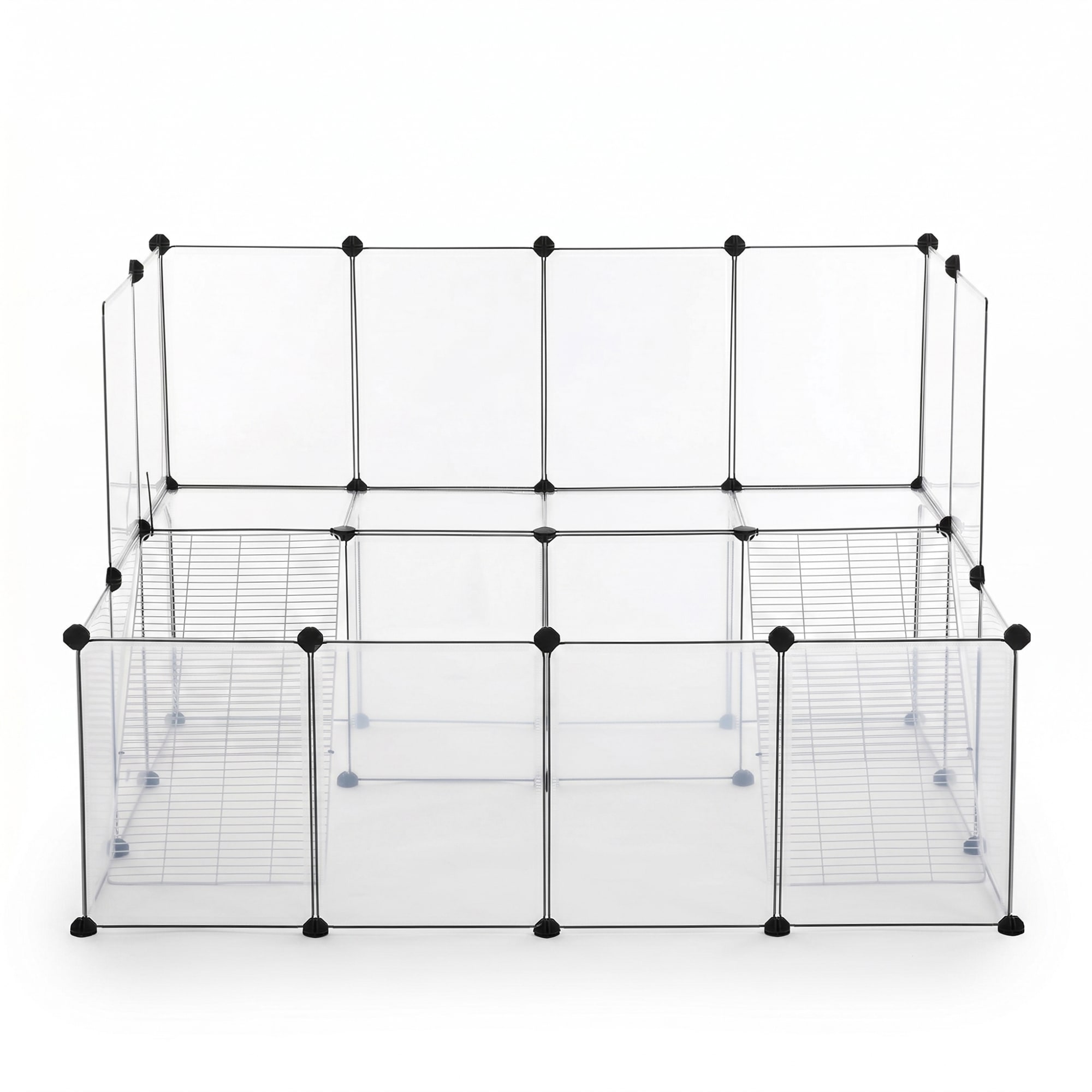 SONGMICS Freigehege für Kaninchen, Gehege für Kleintiere, 143 x 108 x 93 cm LPCB35004W01