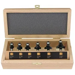 Fisch Tools, Fräser, Abrundfräsersatz 973CT06A03 HM Schaft-D.8mm 6-tlg.