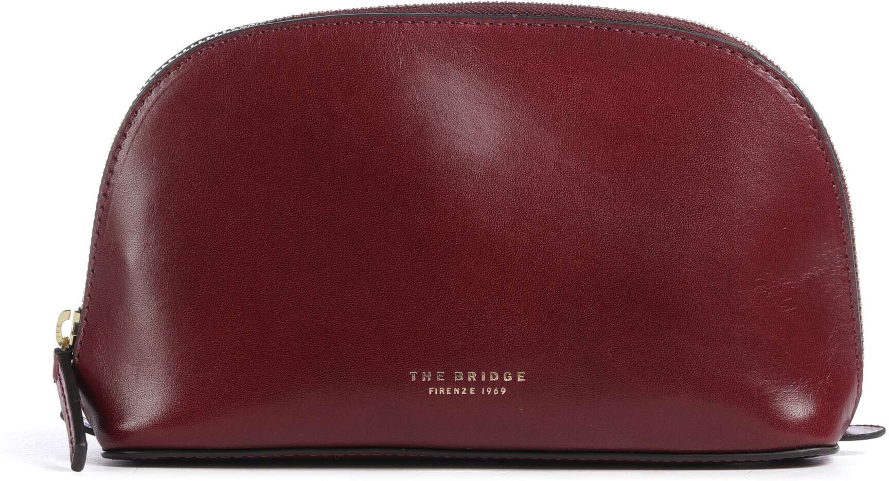 The Bridge Lara Kosmetiktasche aus Leder, rot
