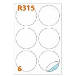 Markin, Etiketten, 210R315 Selbstklebeetikett Weiss Permanent Circle 600 Stück