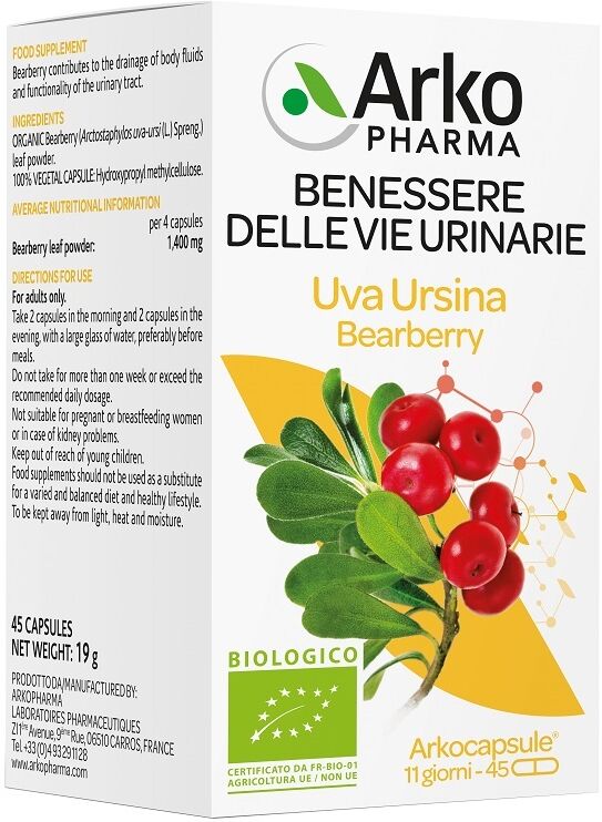 ARKOFARM Srl ArkoPharma Uva Ursina, 45 Capsule