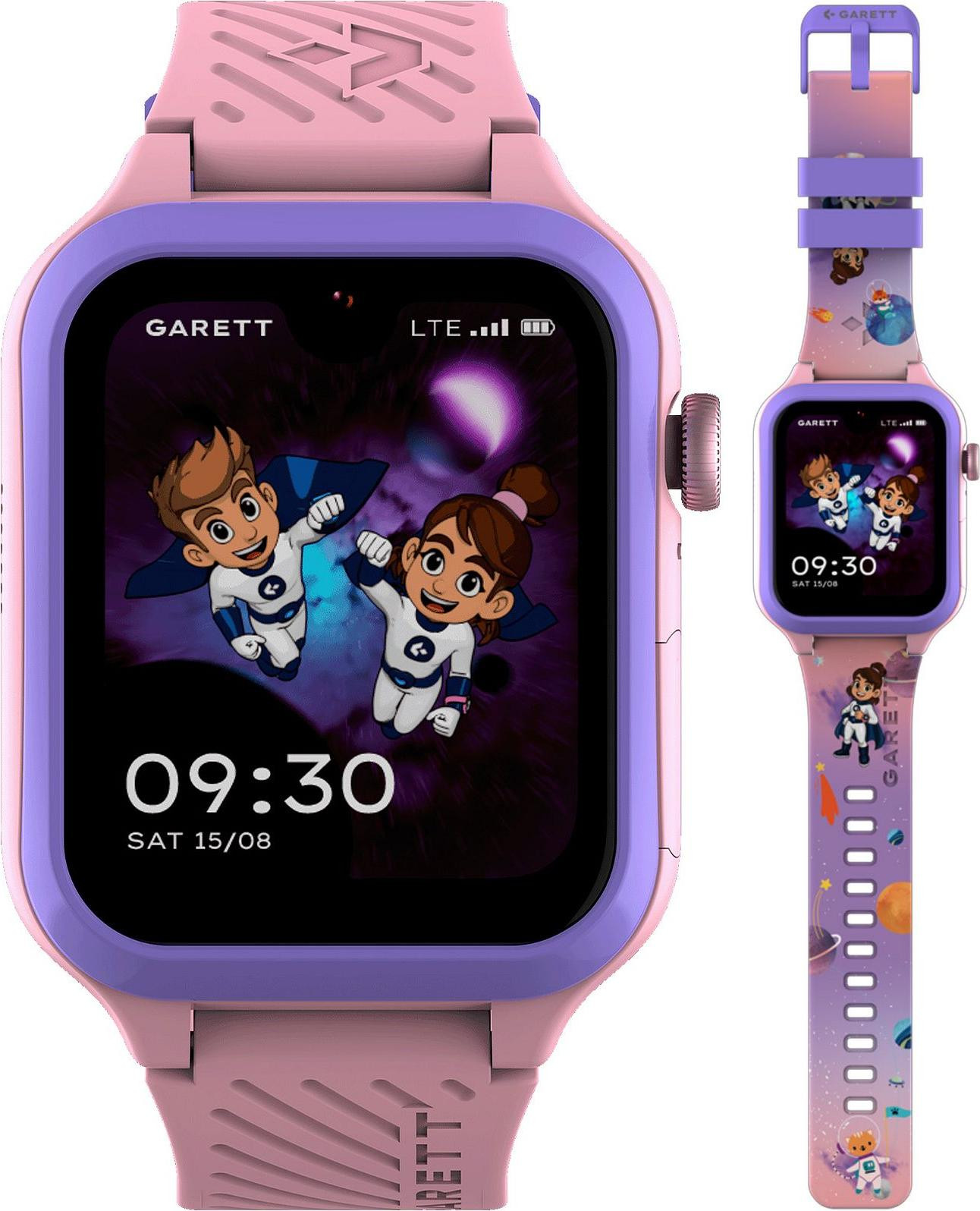Garrett Kids Essa 2 4G slimme horloge met kunstmatige intelligentie, roze