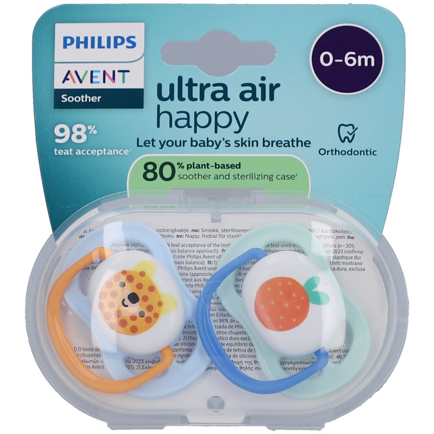 Philips Avent Fopspeen +0m Air collection boy 2st 2 St Schnuller