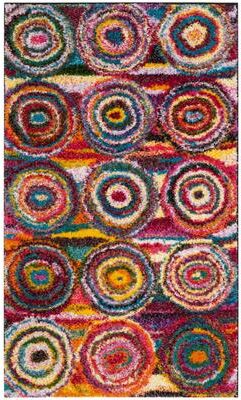 SAFAVIEH Fiesta Shag Rolanda Abstract Rug