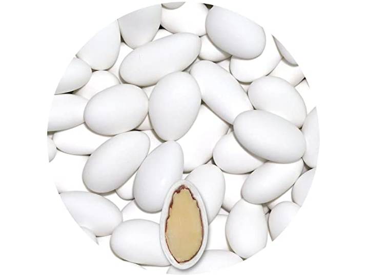 EinsSein 5kg Feinste italienische Mandeltradition Hochzeitsmandeln Weiss matt 1500 Stück Gastgeschenke/Kilo Zuckermandeln Bonboniere Hochzeit Taufmandeln Taufe Kommunion Mandeln Nikah Sekeri