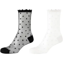2er Pack s.Oliver Originals Transparent Ankle Socken Damen 1000 - white 35-38