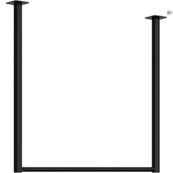 DELUKE Kleiderstange BEN Deckenmontage 100x7x80cm, Metall, Schwarz Industrie-Design Garderobenstange Wandmontage