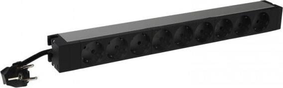 Middle Atlantic 646812 Basismodel PDU, 1U, Horizontaal/verticaal, Aluminium, Zwart, 9 stopcontacten