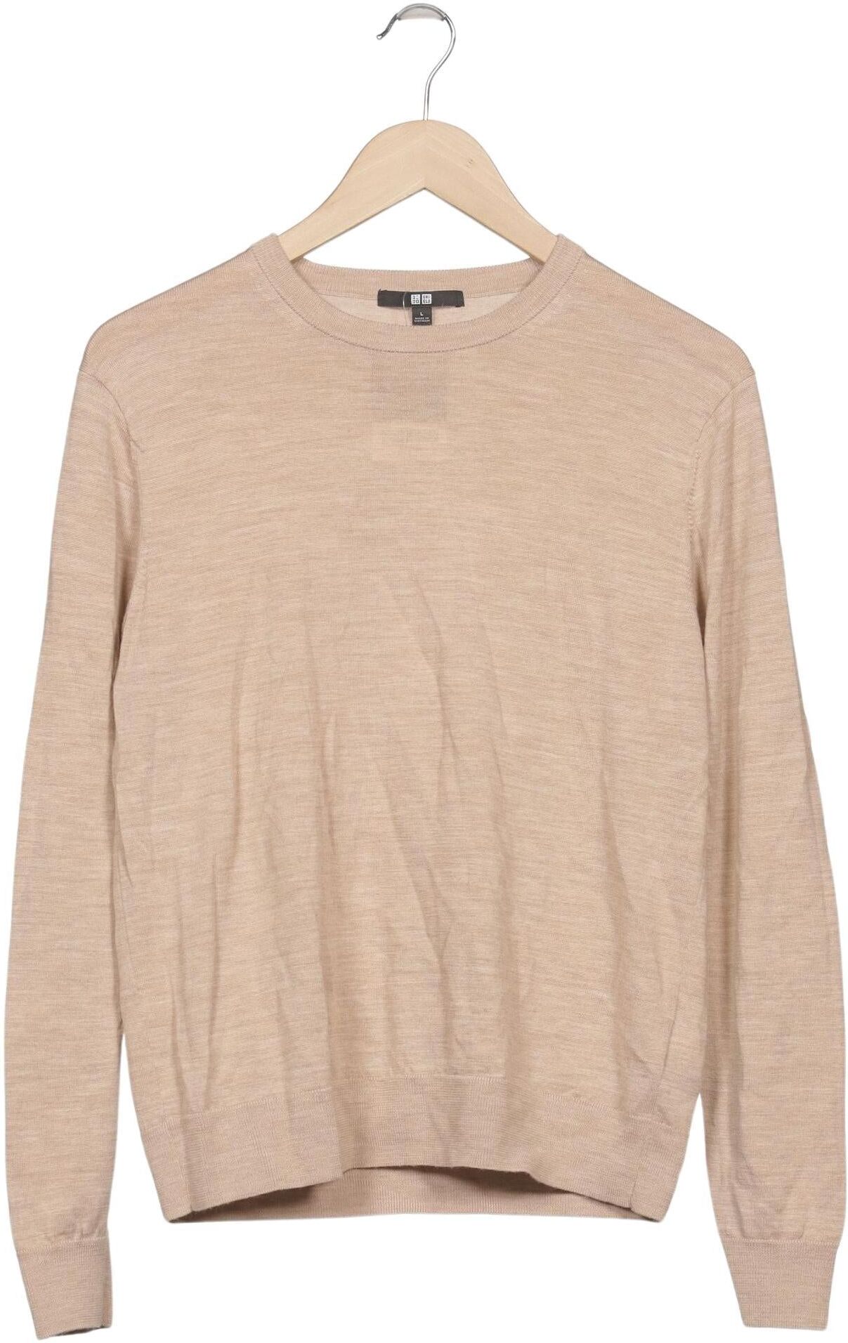 uniqlo Damen Pullover, Beige, Gr. L, Wolle - Second Hand