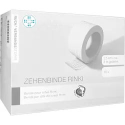 1 Box - RUCK Zehenbinde Rinki 2,5cm x 4m, 10 Rollen