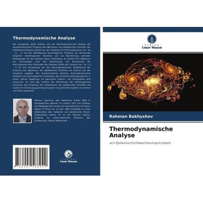 Thermodynamische Analyse, Taschenbuch von Rahman Bakhyshov, Verlag Unser Wissen, 978-620-2-58894-2