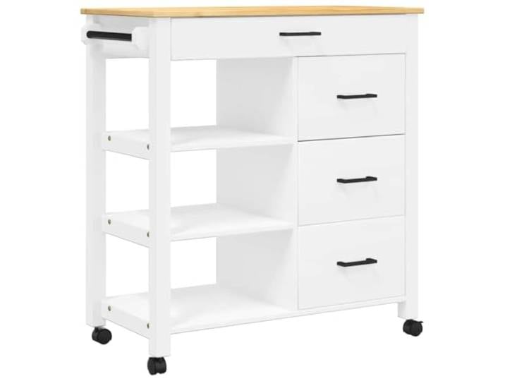 vidaXL Küchenwagen Monza 84x40x88,5 cm Massivholz Kiefer