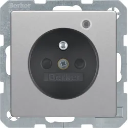 Berker Steckdose alu/samt 6765096084