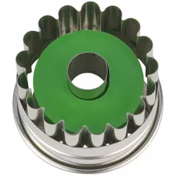 Städter Linzer-Ausstecher mit Auswerfer Welser-Ringerl, Ausstechform, Plätzchenform, Keks, Plätzchen, Edelstahl, Ø 4.8 cm, 954060