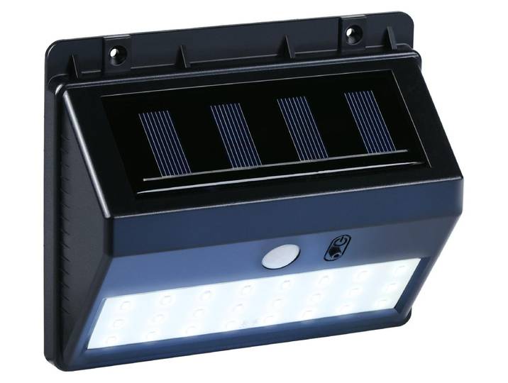 Applique murale Grundig - Lampes solaires pour l'extérieur - Applique murale sans raccordement électrique - Lampe d'extérieur LED murale avec détecteur de mouvement 120° portée 5 m - IP44
