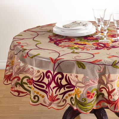 Saro Lifestyle Embroidered Tablecloth