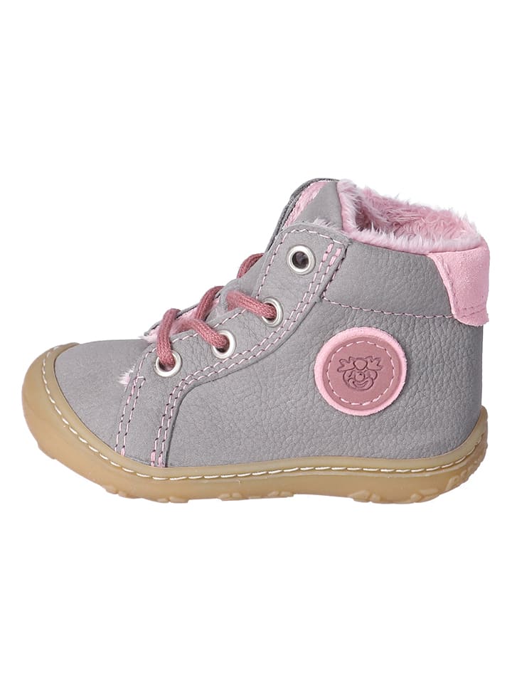 PEPINO Leder-Boots "Georgie" in Grau/ Rosa - 24