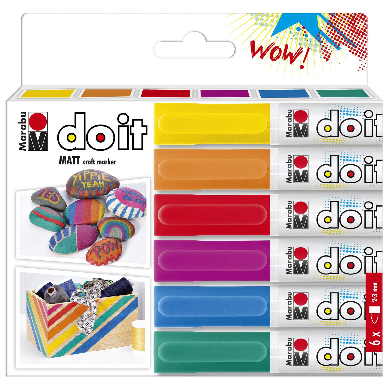 Marabu Do It Acrylstifte "Starterpack", Stärke: 2–3 mm, 6 Stifte